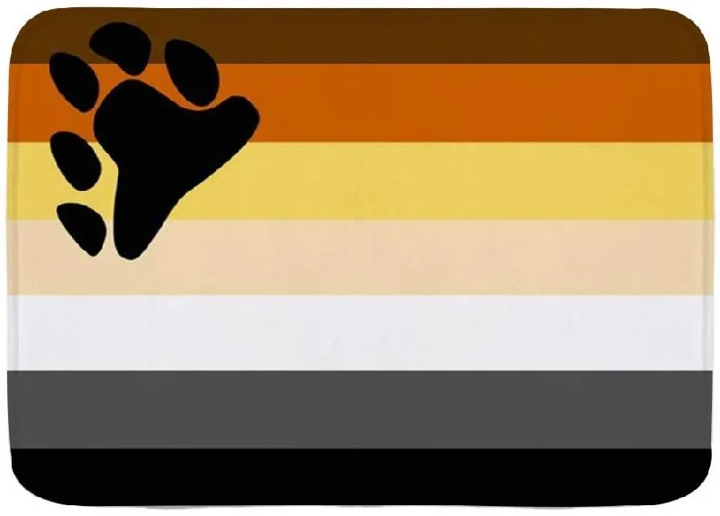Bath Pride Mat Rug, Lgbtq Movement Bear Lgbt Couple Plush Bathroom Decor Mats With Non Slip Backing Bath Pride Mat Rug, Lgbtq Movement Bear Lgbt Couple Plush Bathroom Decor Mats With Non Slip Backing