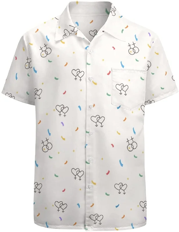 Hawaii Shirt Pride Month Rainbow Lgbt Print Summer Hawaiian Shirts Beach Shirts, Gift For Lesbian Gaymer