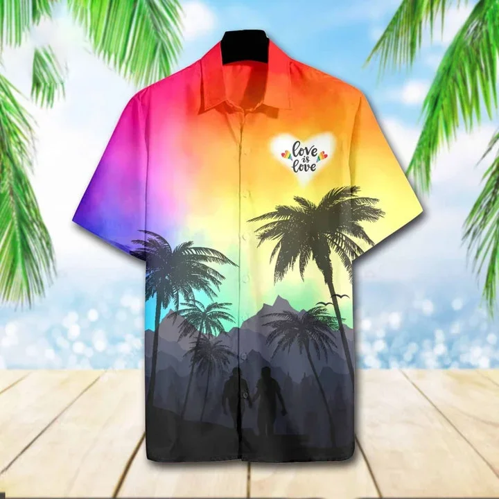 Graphic pride t-shirts with retro 80s rainbow designs--Beach Shirt Lgbt Pride Hawaiian 3D Men Shirt For Lgbt Community, Queer Lgbt, Lgbt History Month Graphic pride t-shirts with retro 80s rainbow designs--Beach Shirt Lgbt Pride Hawaiian 3D Men Shirt For Lgbt Community, Queer Lgbt, Lgbt History Month