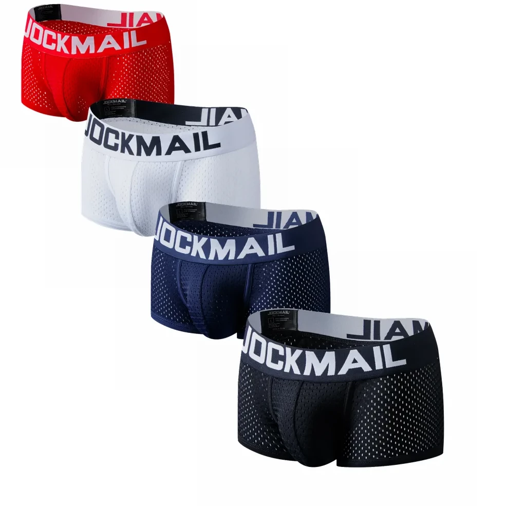 Jockmail Men's Mesh Boxer Briefs 4-Pack
