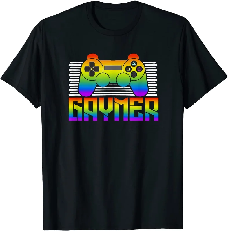 Gaymer Funny T Shirt, LGBT Pride Gay Gamer Video Game Lover T Shirt