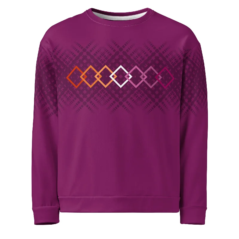 Hoodies with colorful pride-themed embroidery--Lesbian Sweater
