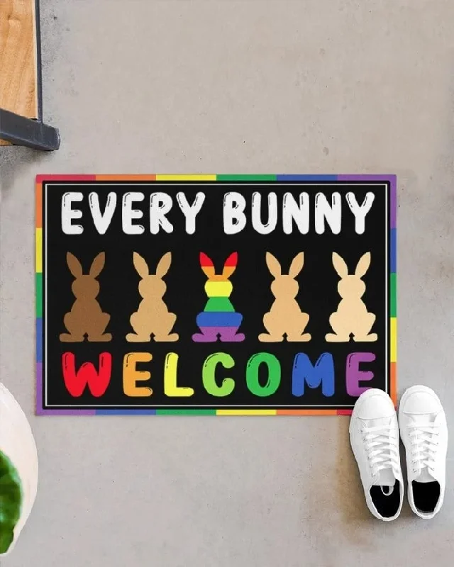 Welcome Doormat For Lesbian House, Every Bunny Welcome Pride Lgbt Doormat, Gay Door Mat Welcome Doormat For Lesbian House, Every Bunny Welcome Pride Lgbt Doormat, Gay Door Mat
