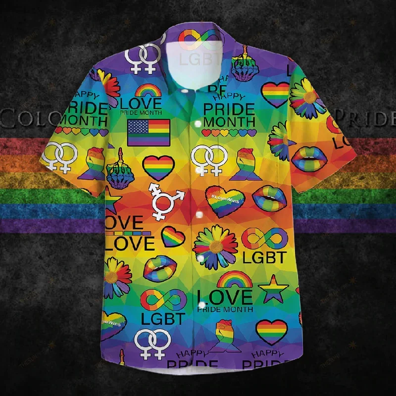 Best graphic tees for queer youth and students--LGBT Pride Hawaiian Shirt Love Pride Month Rainbow Pattern Hawaii Aloha Shirt Best graphic tees for queer youth and students--LGBT Pride Hawaiian Shirt Love Pride Month Rainbow Pattern Hawaii Aloha Shirt