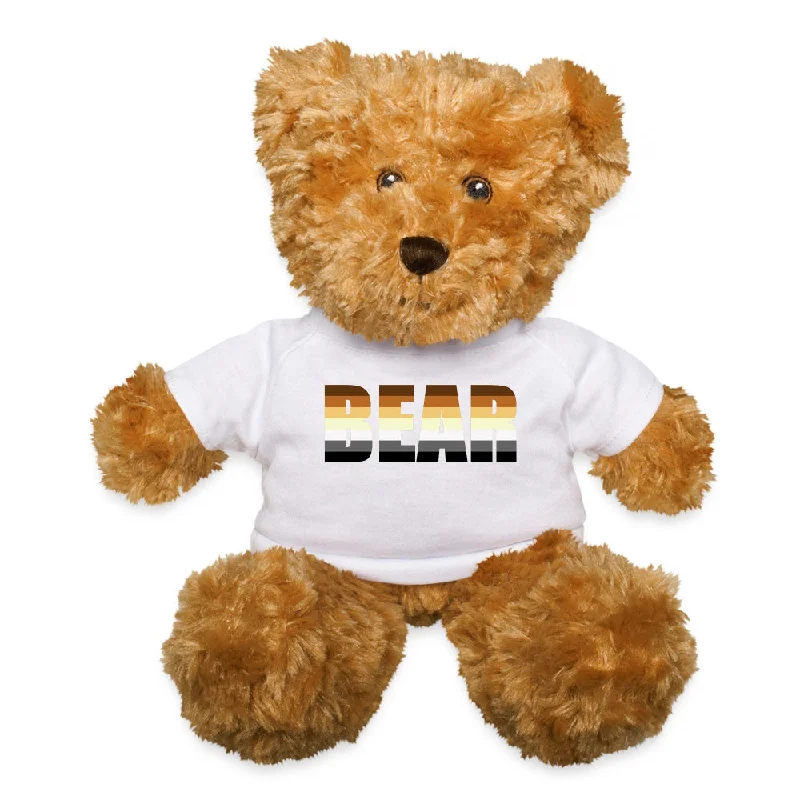Gay Bear Pride Flag Plush Teddy Bear Stuffed Animal Bear Tee