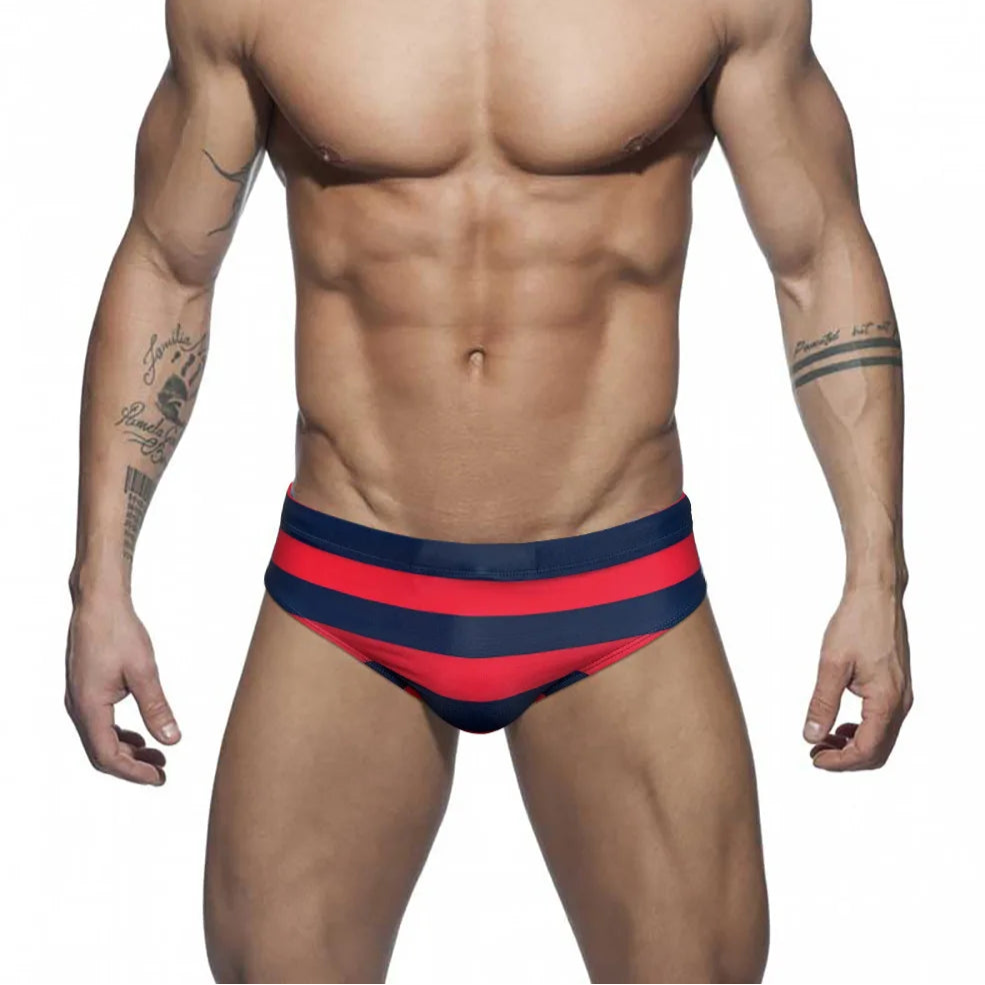 Men’s Spank Me Striped Swim Briefs