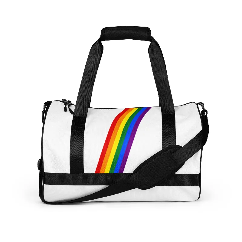 Gay Pride Diagonal Rainbow Flag LGBTQ+ Gym Bag