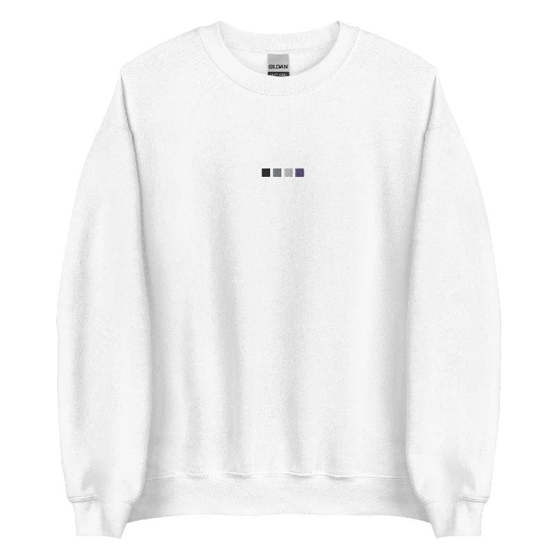 Best pride hoodies for LGBTQ+ activists--Asexual Squares Embroidered Unisex Sweatshirt