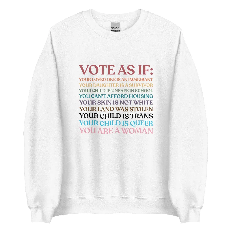 Stylish hoodies for genderqueer pride supporters--Vote As If Unisex Sweatshirt