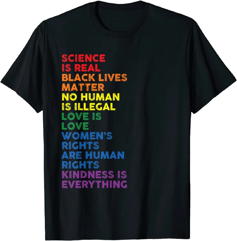 Graphic pride t-shirts with neon rainbow gradients--Transgender Shirt, Gay Pride Science Is Real Black Lives Matter Love Is Love T-Shirt Graphic pride t-shirts with neon rainbow gradients--Transgender Shirt, Gay Pride Science Is Real Black Lives Matter Love Is Love T-Shirt