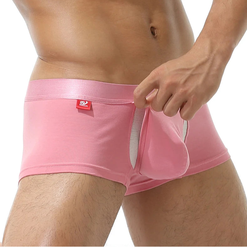 Men’s Peek-a-Bulge Mesh Pouch Boxers