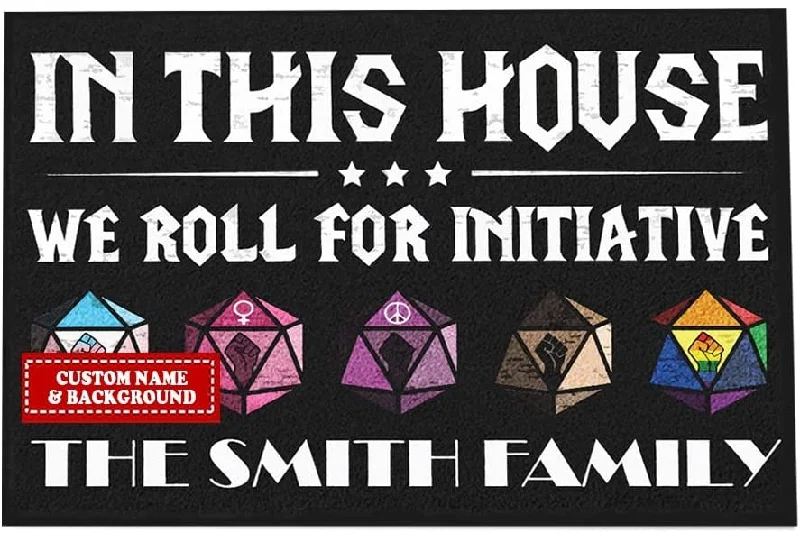 Personalized Roll For Initiative Doormat Monogram Trans Pride Indoor Mat, Welcome Outdoor Lgbt Queer Equal Doormat Personalized Roll For Initiative Doormat Monogram Trans Pride Indoor Mat, Welcome Outdoor Lgbt Queer Equal Doormat