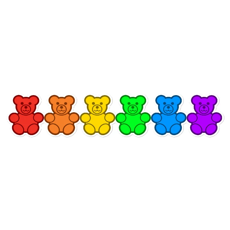 LGBTQ Pride Gummy Bear Sticker