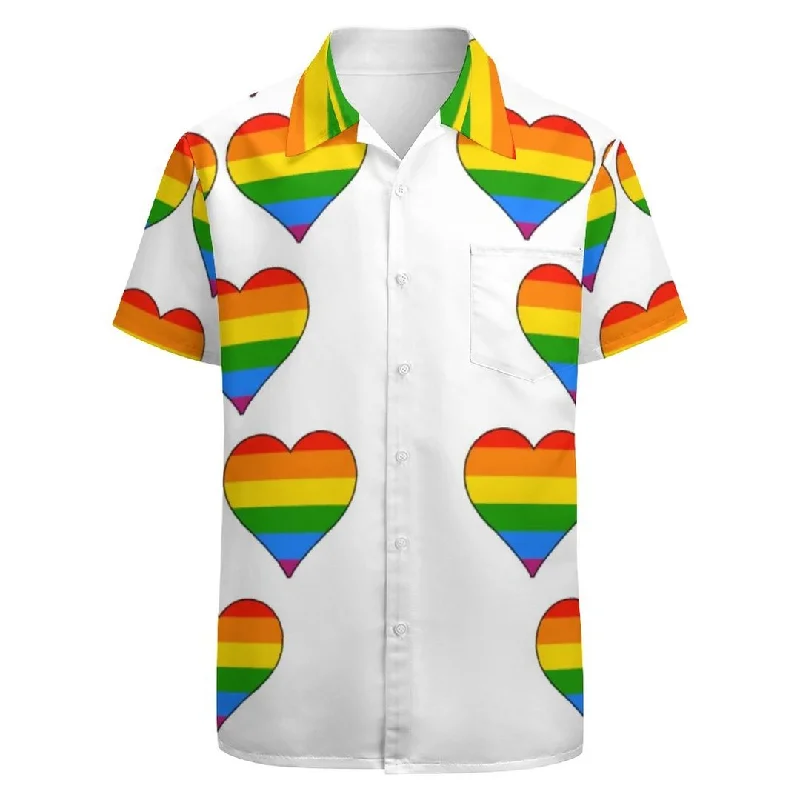 Lgbtq Rainbow Heart Gay Pride Cute Hawaiian Vintage Shirt Mens Button Down Plus Size Tropical Hawaii Beach Shirts Lgbtq Rainbow Heart Gay Pride Cute Hawaiian Vintage Shirt Mens Button Down Plus Size Tropical Hawaii Beach Shirts