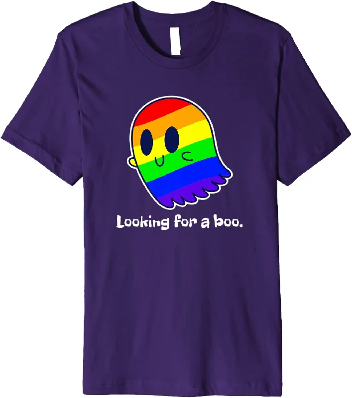 Funny LGBT Book Shirt, LGBT Cute Ghost Rainbow Book, Book With Pride Month Shirt