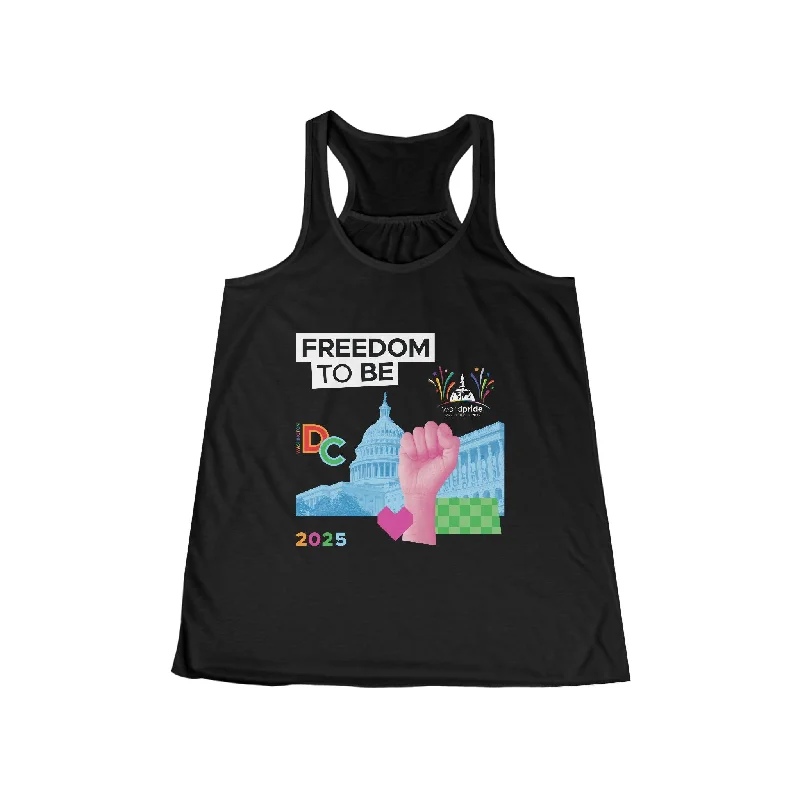 Graphic pride tees with eco-friendly inks and fabrics--Women's Racerback Tank - Freedom to Be - WorldPride 2025 Limited Edition Graphic pride tees with eco-friendly inks and fabrics--Women's Racerback Tank - Freedom to Be - WorldPride 2025 Limited Edition