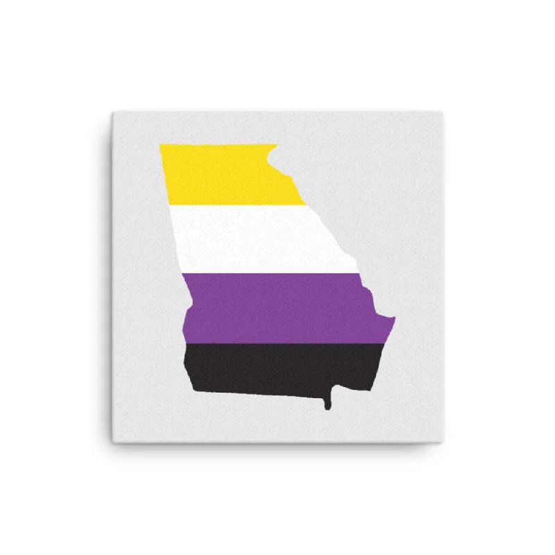 Georgia Nonbinary Enby Pride Canvas Wall Art