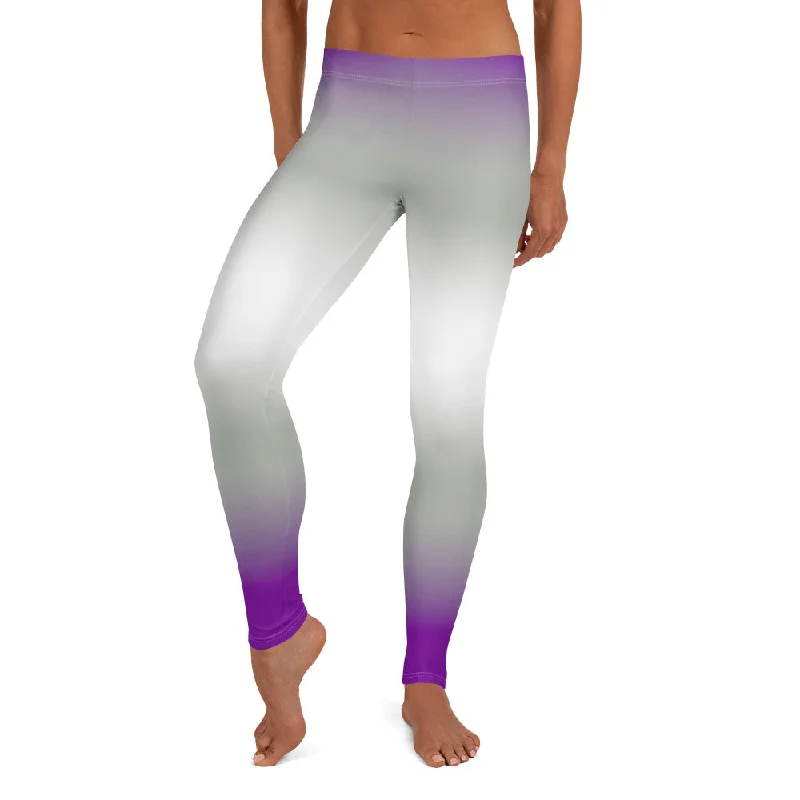 Greysexual Pride Women's Leggings Yoga Pants - Ombre