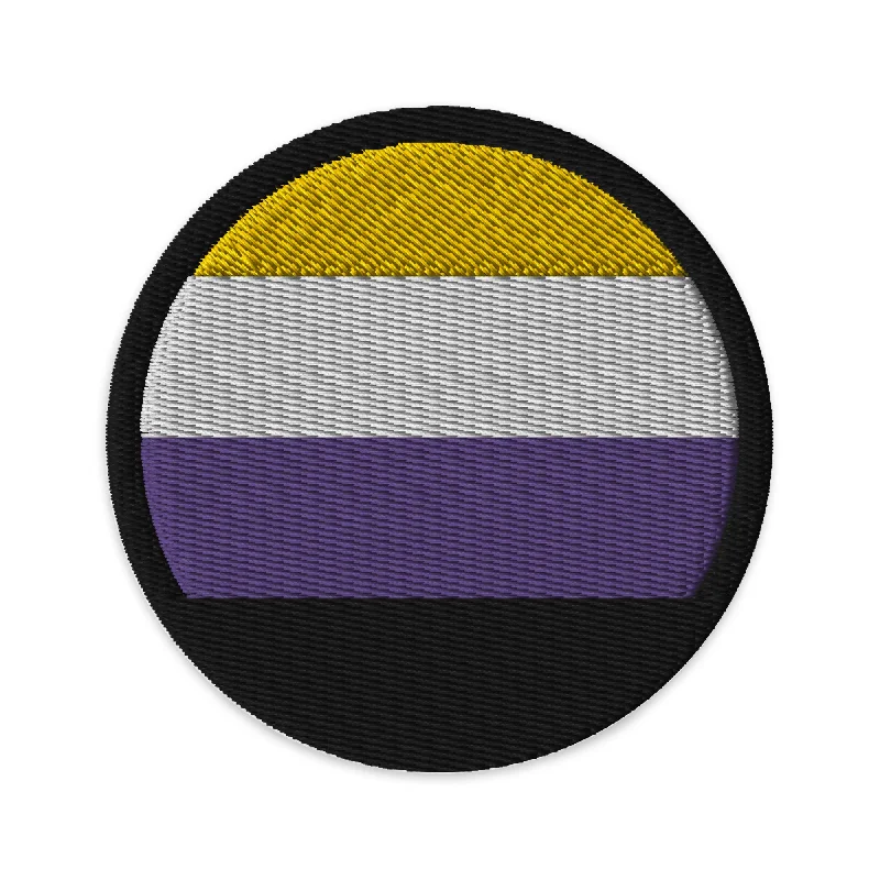 Nonbinary Enby Pride Circle Embroidered Patch