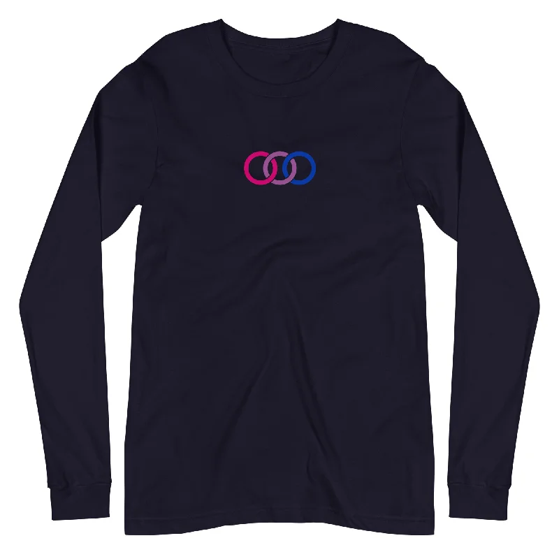 Graphic pride tees with bold love is love messages--Bisexual Pride Circles Graphic LGBTQ+ Unisex Long Sleeve T-Shirt Graphic pride tees with bold love is love messages--Bisexual Pride Circles Graphic LGBTQ+ Unisex Long Sleeve T-Shirt