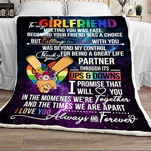 To My Girlfriend Pride Blanket, Lesbian Wife Blankets, Pride Bisexual Pride Gifts Lesbians Couples Blanket To My Girlfriend Pride Blanket, Lesbian Wife Blankets, Pride Bisexual Pride Gifts Lesbians Couples Blanket