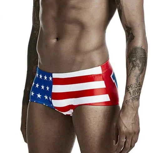 American Flag Swim Trunks