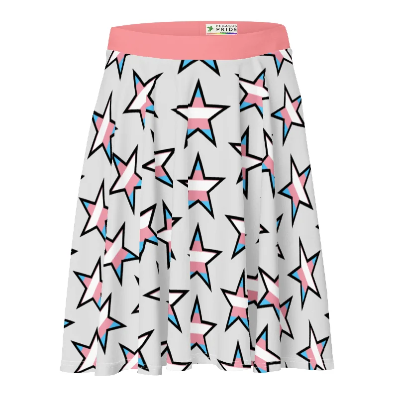 Transgender Trans Pride Skater Skirt - Stars