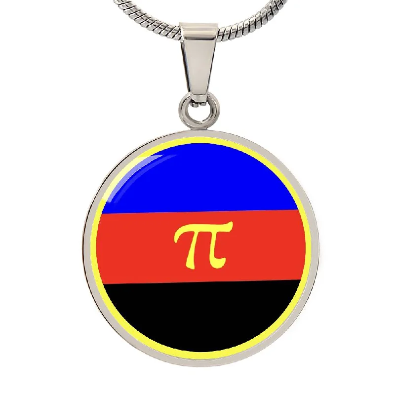Polyamory Pride Circle Pendant Necklace