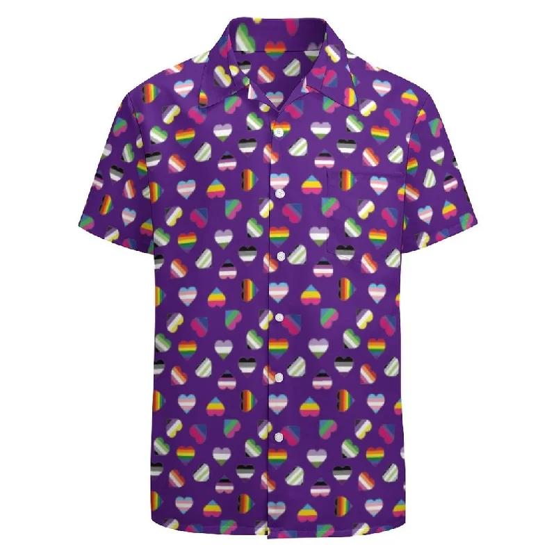 Graphic pride t-shirts with retro pride parade themes--Pride Flag Heart Print Lgbt Gay Trans Bi Ace Queer Hawaiian Vintage Shirt Mens Button Down Tropical Hawaii Beach Shirts Graphic pride t-shirts with retro pride parade themes--Pride Flag Heart Print Lgbt Gay Trans Bi Ace Queer Hawaiian Vintage Shirt Mens Button Down Tropical Hawaii Beach Shirts