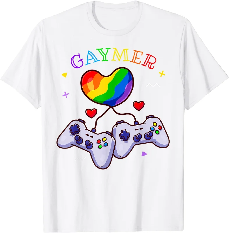 Gaymer Shirt Proud LGBT Pride Gamer, Rainbow, Video Gay Game Lover T Shirt