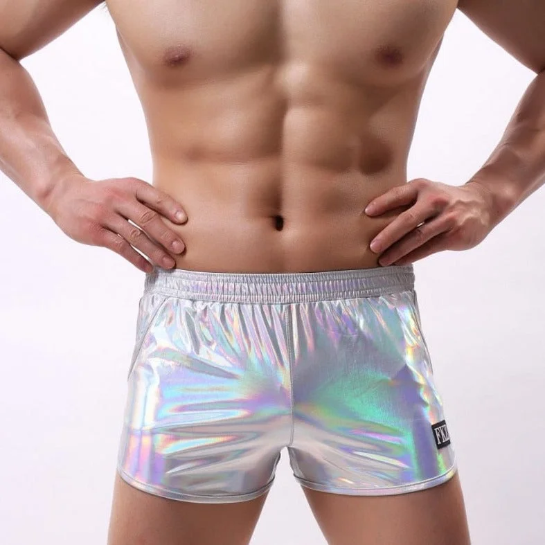 Shiny Metallic Running Shorts