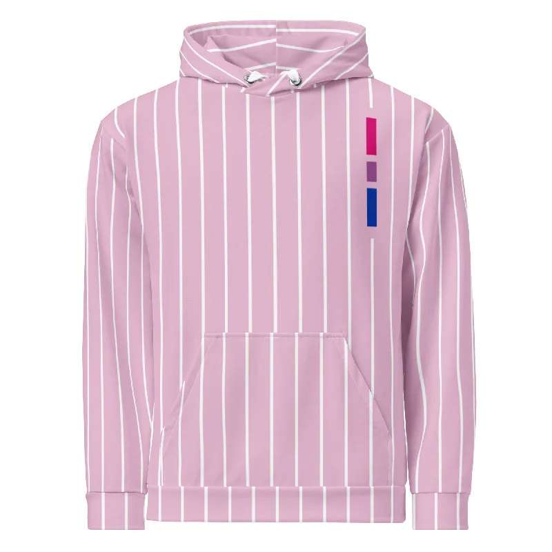 Hoodies with rainbow stripes and love messages--Bisexual Hooded Pullover