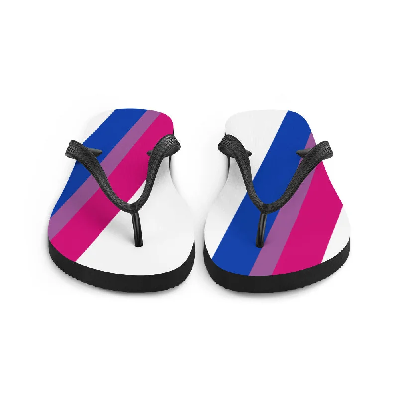 Bisexual Diagonal Flag Colors LGBTQ+ Unisex Flip-Flops