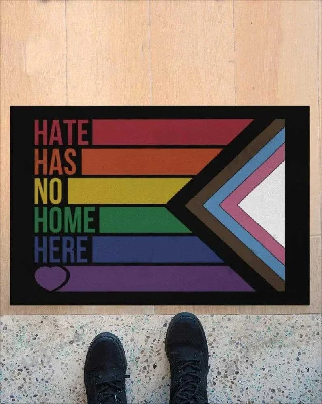 Lgbt Doormat, Hate Has No Home Here Doormat Rainbow Doormat, Gift For Ally Pride Support Lgbt Lgbt Doormat, Hate Has No Home Here Doormat Rainbow Doormat, Gift For Ally Pride Support Lgbt