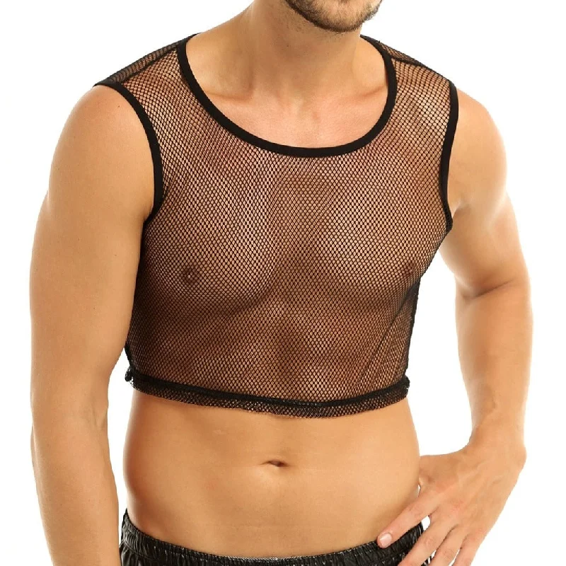 Gay Rave Outfit See Through Crop Top