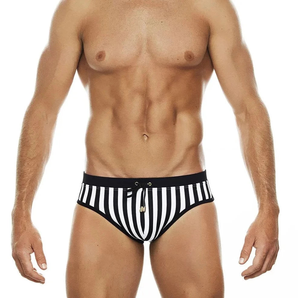 Wild Zebra's Stripes Swim Briefs