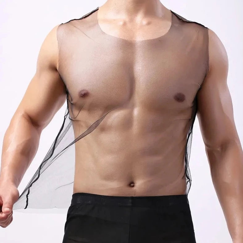 Men's Ultra-thin Transparent Tank Top