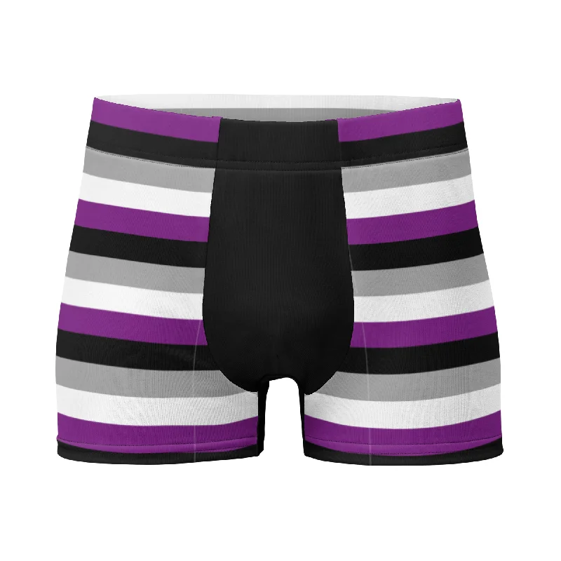 Asexual Ace Pride Stripes Mens Boxer Brief Underwear
