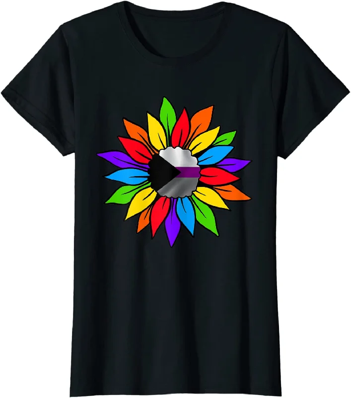 Sunflower Demisexual Pride Shirts, Lesbian LGBTQ Shirt