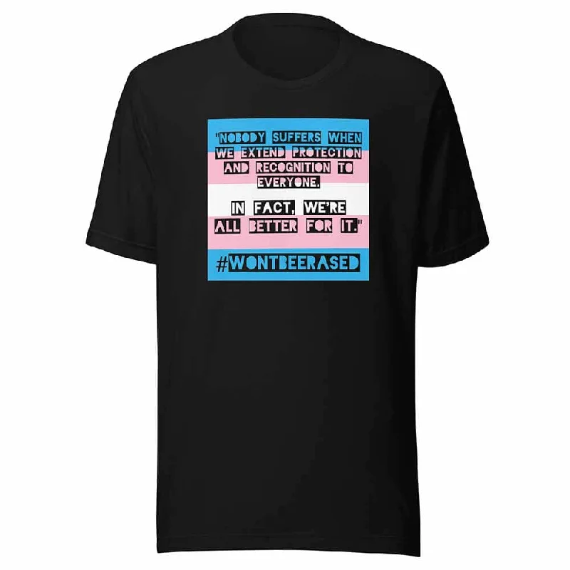 #WONTBEERASED T-shirt - Advocates 4 Trans Equality