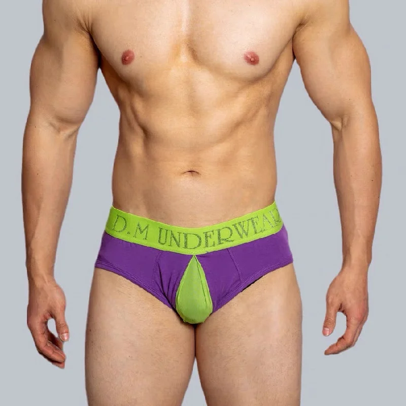 DM Men’s Color Clash Mesh Peephole Briefs