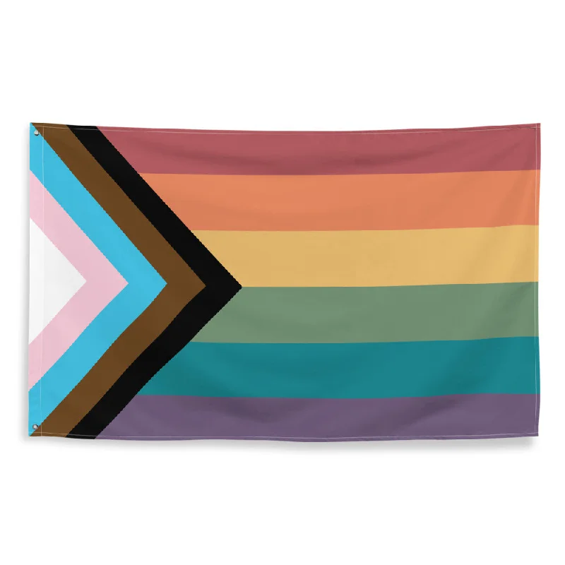 Progressive Pride Single-Sided Flag