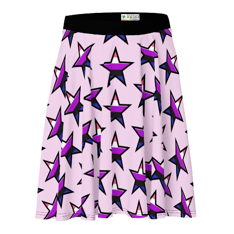Genderfluid Pride Skater Skirt - Star