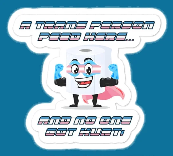 Trans Person Peed Here Sticker Sheet - 5ct