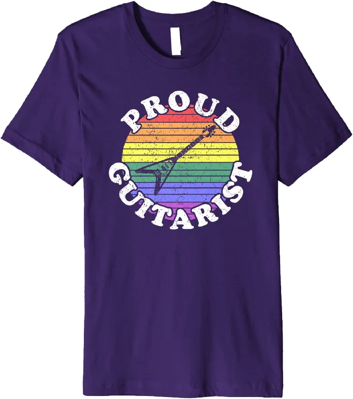 LGBT Pride Month Shirt, Retro LGBT Proud Guitarist Guitar Premium T Shirt