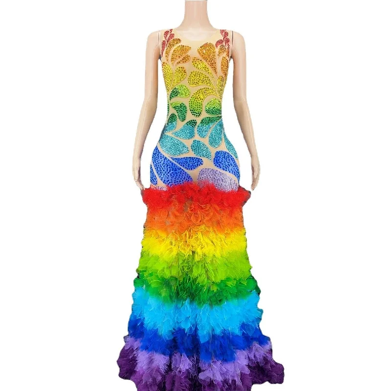Comfortable graphic tees for pride weekend celebrations--Rainbow Pride Cha Cha Dress Comfortable graphic tees for pride weekend celebrations--Rainbow Pride Cha Cha Dress