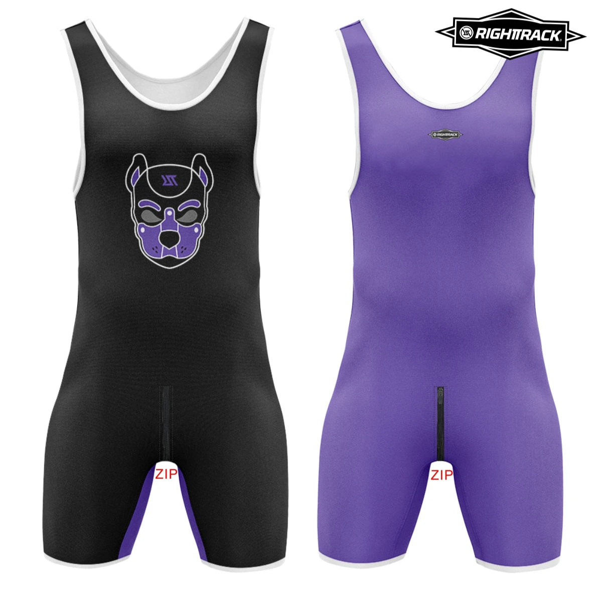Alpha Puppy Zipper Wrestling Singlet