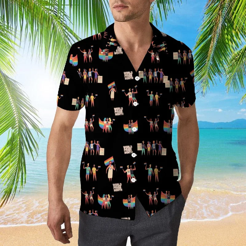 World Pride Month Hawaiian Full Print Shirt, Beach Hawaii Lgbt Pride Shirt, Support Lgbt Pride Month Gifts World Pride Month Hawaiian Full Print Shirt, Beach Hawaii Lgbt Pride Shirt, Support Lgbt Pride Month Gifts