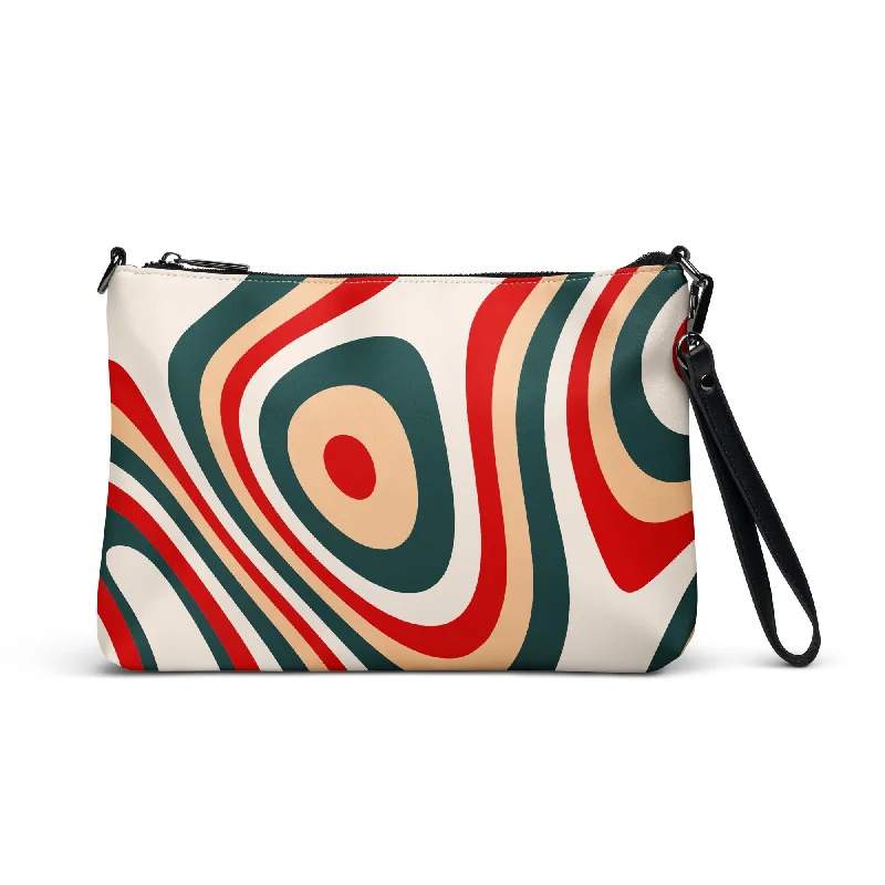 Abstract Vintage Waves Purse Handbag
