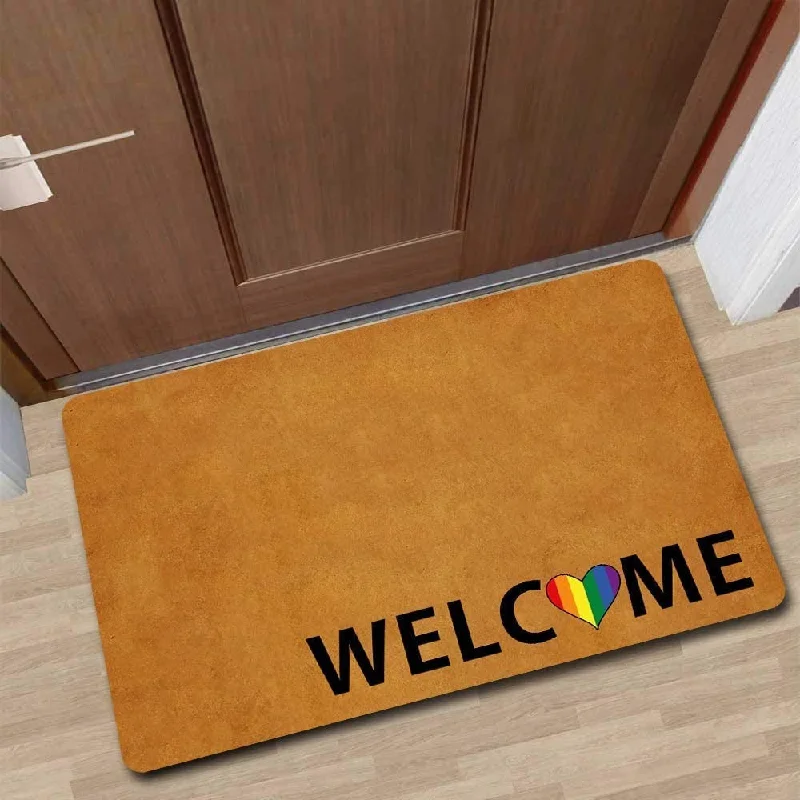 Gay Pride Doormat Rainbow Welcome Mat Gay Wedding Gift Doormat Entrance Floor Mat Decorative Gay Pride Doormat Rainbow Welcome Mat Gay Wedding Gift Doormat Entrance Floor Mat Decorative